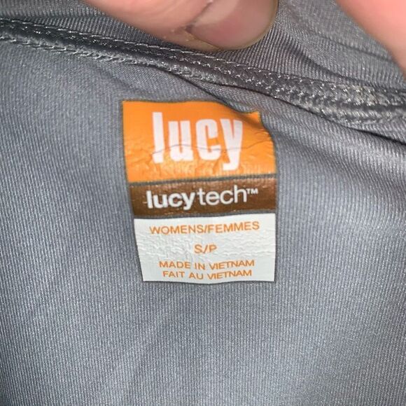 Lucy Athleisure gray scoop neck long sleeve pullover - Picture 3 of 3